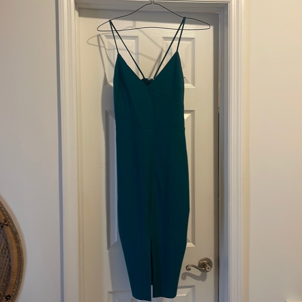 Gorgeous teal midi dress from Likely. Size 8. New with tags!